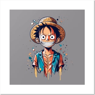 One Piece Luffy Posters and Art